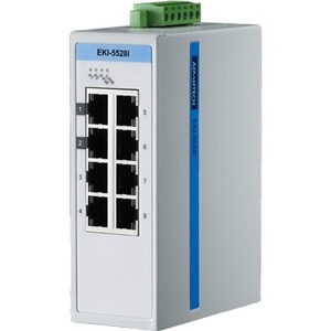 Advantech 8-Port Fast Ethernet ProView Switch with Wide Temperature EKI-5528I-AE EKI-5528I