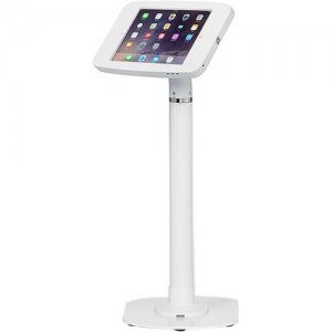 ArmorActive Pipeline Kiosk 24 in with FMJ for iPad 9.7 in White with Baseplate 800-00001_00032