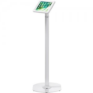 ArmorActive Pipeline Kiosk 42 in with Echo for iPad 9.7 in White with Baseplate 800-00001_00143