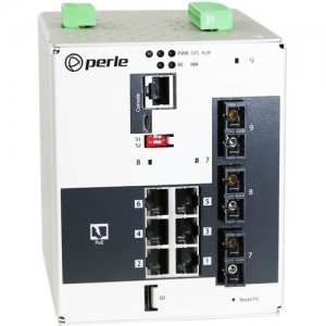 Perle Industrial Managed Power Over Ethernet Switch 07016610 IDS-509F3PP6-C2MD2-SD20