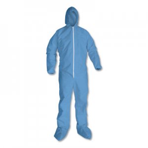 KleenGuard A65 Hood and Boot Flame-Resistant Coveralls, Blue, X-Large, 25/Carton KCC45354 KCC 45354