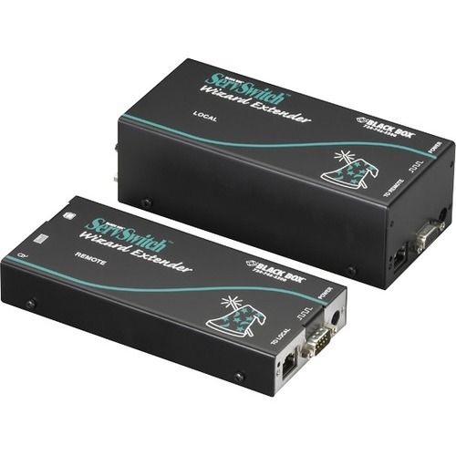 Black Box Wizard KVM Extender - Dual VGA, PS/2, RS232, Dual-Access, CATx ACU5114A