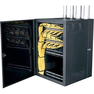 Middle Atlantic Products Cablesafe Rack Cabinet With Plexiglass Front Door And 4 D-Rings CWR-12-36PD4