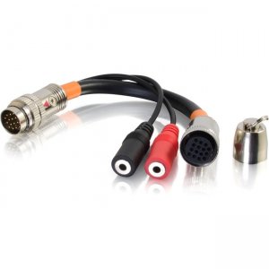 C2G 6in RapidRun Dual 3.5mm Audio Breakout Adapter Cable - Display 60101