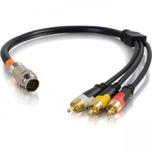 C2G 1.5ft RapidRun RCA Composite Video and RCA Stereo Audio Flying Lead 60097