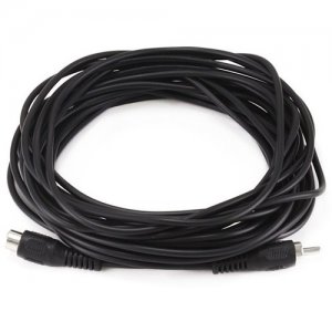 Monoprice 25ft RCA Plug/Jack M/F Cable - Black 658