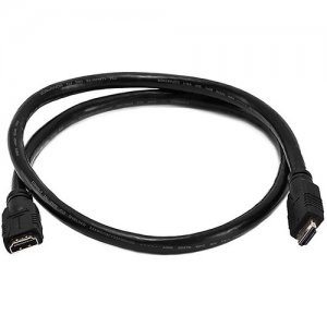 Monoprice 3ft 24AWG CL2 High Speed HDMI Cable Male to Female Extension - Black 3341