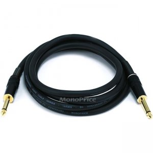 Monoprice 6ft Premier Series 1/4-inch (TS) Male to Male 16AWG Audio Cable (Gold Plated) 5496