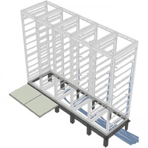 Middle Atlantic Products Riser Base, 1 Bay, 27"D, BGR Racks RIB-1-BGR-27