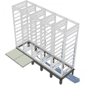 Middle Atlantic Products Riser Base, 3 BAY, 38"D, BGR Racks RIB-3-BGR-38