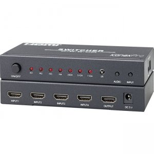 KanexPro 4x1 HDMI Switcher with Digital Audio & 4K SW-HD4X1AUD4K