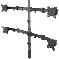 Middle Atlantic Products 2 Lvl Articulating Monitor Mt, 2X2 MM3-2X2BLK