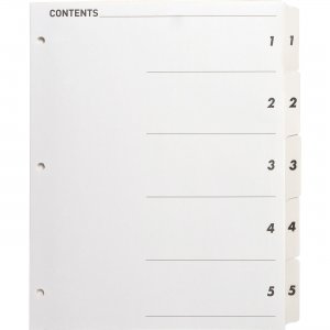 Business Source Table of Content Quick Index Dividers 05852 BSN05852