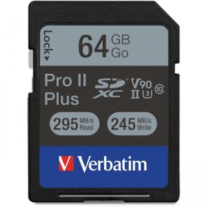 Verbatim 64GB Pro II Plus SDXC Card 99166 VER99166
