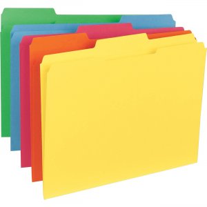 Business Source 1/3-Cut Tab Colored File Folders 21274 BSN21274