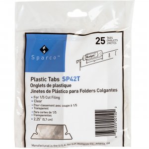 Business Source Plastic Clear Tabs 42T BSN42T