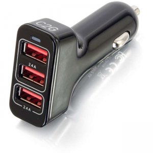 C2G Smart 3-Port USB Car Charger, 4.8A Output 21071