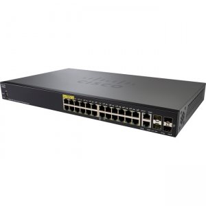 Cisco 28-Port Gigabit PoE Managed Switch - Refurbished SG350-28P-K9-NA-RF SG350-28P