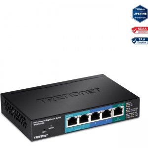 TRENDnet 5-Port Gigabit PoE+ Powered EdgeSmart Switch with PoE Pass Through (15W) TPE-P521ES