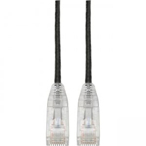 Tripp Lite Cat6 UTP Patch Cable (RJ45) - M/M, Gigabit, Snagless, Molded, Slim, Black, 2 ft N201-S02-BK