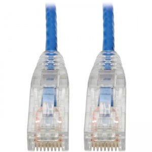 Tripp Lite Cat6 UTP Patch Cable (RJ45) - M/M, Gigabit, Snagless, Molded, Slim, Blue, 7 ft N201-S07-BL