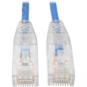 Tripp Lite Cat6 UTP Patch Cable (RJ45) - M/M, Gigabit, Snagless, Molded, Slim, Blue, 10 ft N201-S10-BL