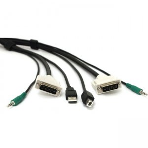 Black Box DVI KVM Cable - USB A-B, 3.5mm Audio, 6-ft. (1.8-m) SKVMCBL-DVI-06