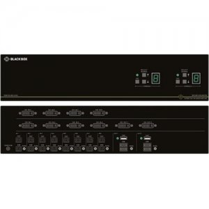 Black Box Secure KVM Matarix Switch, NIAP 3.0 SS8P-DVI-8X2-UCAC
