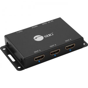SIIG 4-Port HDMI 2.0 HDR Mini Splitter Amplifier with EDID Management CE-H23L11-S1