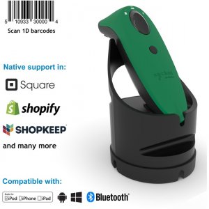 Socket Mobile SocketScan® , Laser Barcode Scanner, Green & Black Charging Dock CX3458-1926 S730