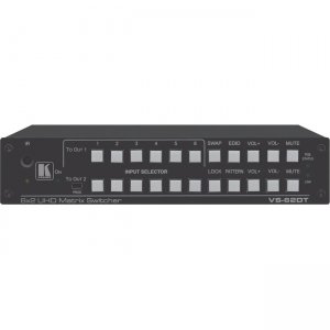 Kramer 6x2 4K60 4:2:0 HDMI/HDBaseT Long-Reach PoE Matrix Switcher 20-80434090 VS-62DT