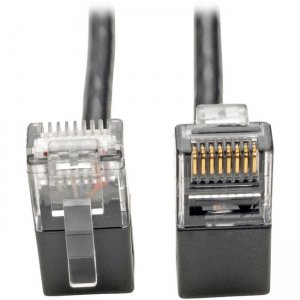 Tripp Lite Right-Angle Cat6 UTP Patch Cable - 2 ft., M/M, Slim, Black N201-SR2-BK