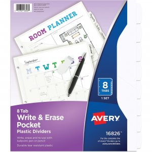 Avery Write/Erase Plastic Dividers 16826 AVE16826