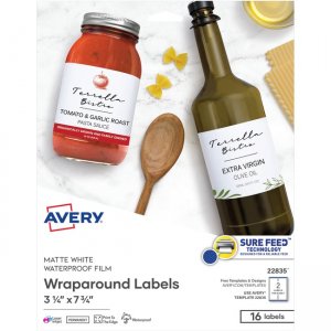 Avery Durable Water-resistant Wraparound Labels 22835