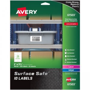 Avery Surface Safe ID Labels 61503 AVE61503