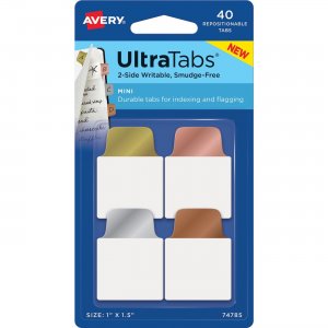 Avery Metallic Color Mini Ultra Tabs 74785 AVE74785