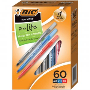 BIC Round Stic Ballpoint Pens GSM609AST BICGSM609AST