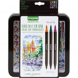 Crayola Brush & Detail Dual Tip Markers 586501 CYO586501