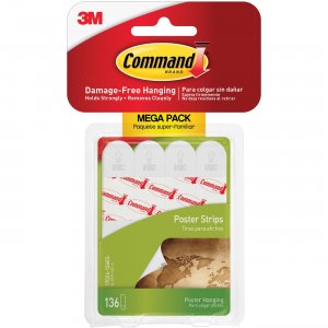 Command Removable Adhesive Poster Strips 17024136ES MMM17024136ES