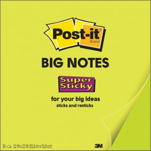 Post-it Super Sticky Big Notes BN11G MMMBN11G