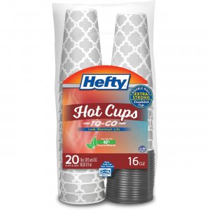Hefty 16 oz. Hot Cups with Lids C20016 RFPC20016