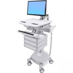 Ergotron Electric Lift Cart with LCD Arm, LiFe Powered, 3 Drawers (1x3) SV44-2232-1