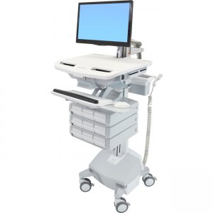Ergotron StyleView Electric Lift Cart with LCD Arm, LiFe Powered, 9 Drawers (3x3) SV44-2292-1