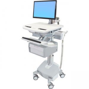 Ergotron StyleView Electric Lift Cart with LCD Arm, LiFe Powered, 1 Tall Drawer (1x1) SV44-22B2-1
