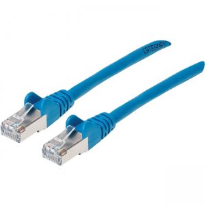 Intellinet Cat6a S/FTP Network Patch Cable, 7 ft (2.0 m), Blue 741484
