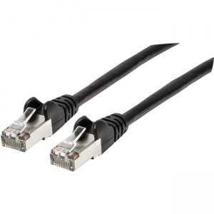 Intellinet Cat6a S/FTP Network Patch Cable, 10 ft (3.0 m), Black 741545