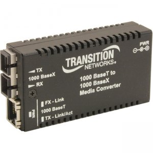 Transition Networks Mini Gigabit Ethernet Media Converter M/GE-T-SX-01(LC)-NA M/GE-T-SX-01(LC