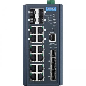 Advantech 8GE+4SFP+4G Combo port Managed Redundant Industrial Switch EKI-7716G-4F4C-AE EKI-7716G-4F4C