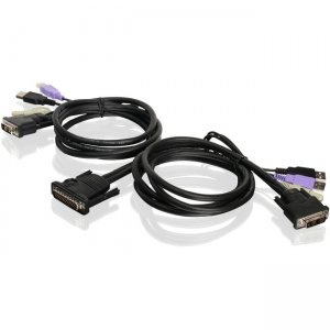 Iogear 10ft. Dual Computer USB DVI KVM Cable with Audio G2L9D03U