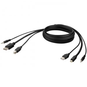 Belkin MiniDP to DP + USB A/B + Audio Passive Combo KVM Cable F1DN1CCBL-MP-6